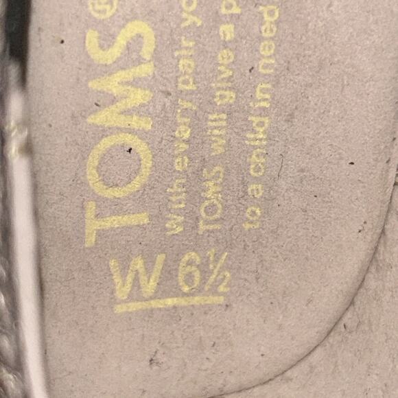 Toms Cork Open Toe Wedge Espadrille Sandals Silver Size 6.5 - Picture 6 of 8